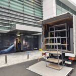 Big Bull Movers team loading office equipment during an office relocation in Auckland.